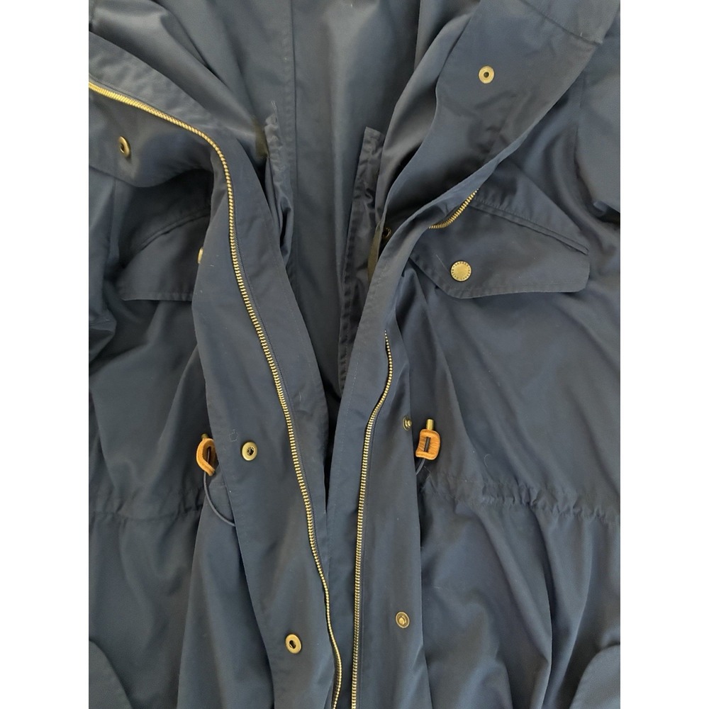 Ralph Lauren Jacket Women XL Blue LRL Zip Snap Trench Peacoat Windbreaker 0454 - Picture 8 of 16
